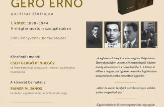 Könyvbemutató a Levéltárban - Baráth Magdolna: Gerő Ernő politikai életrajza